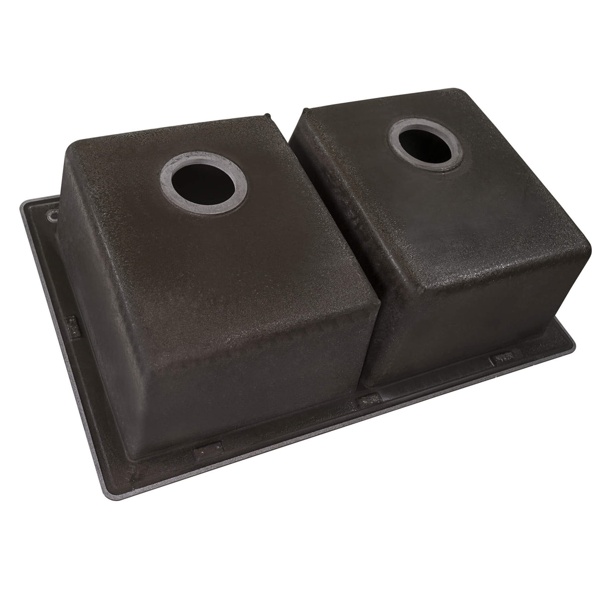 Ruvati 33 x 22 inch epiGranite Topmount Granite Composite Double Bowl Kitchen Sink - Espresso Brown - RVG1388ES