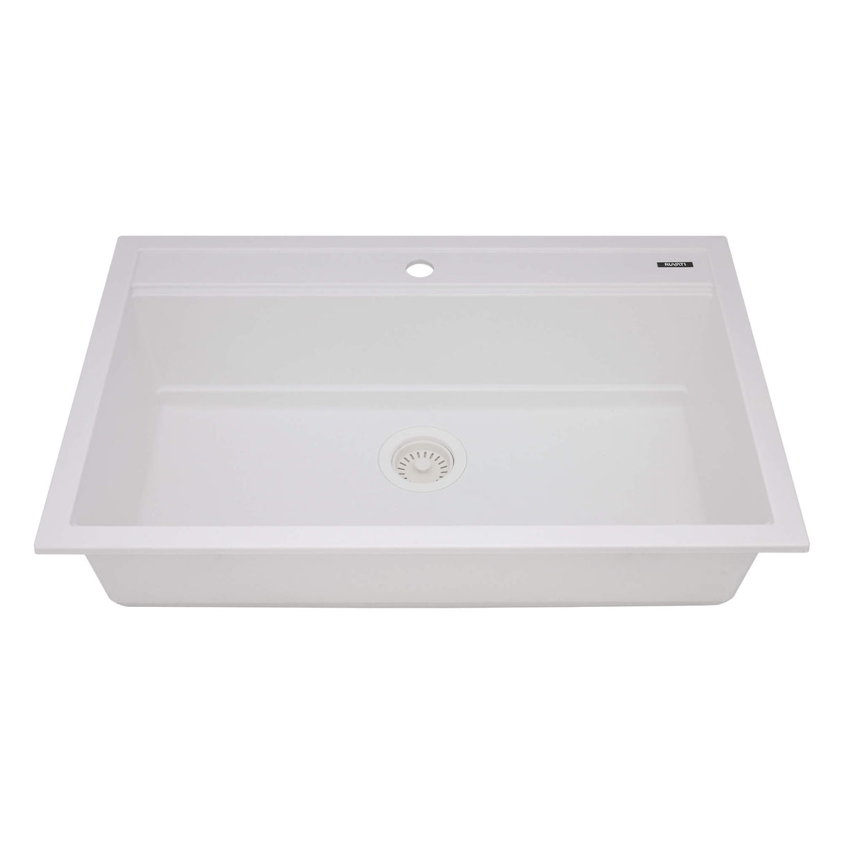 Ruvati 31-inch epiCube Granite Composite Workstation Drop-in Topmount Kitchen Sink Matte White - RVG1631WH