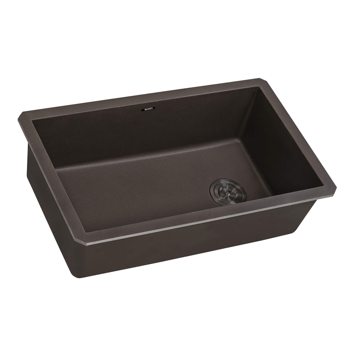 Ruvati 32 x 19 inch epiGranite Undermount Granite Composite Single Bowl Kitchen Sink - Espresso Brown - RVG2033ES