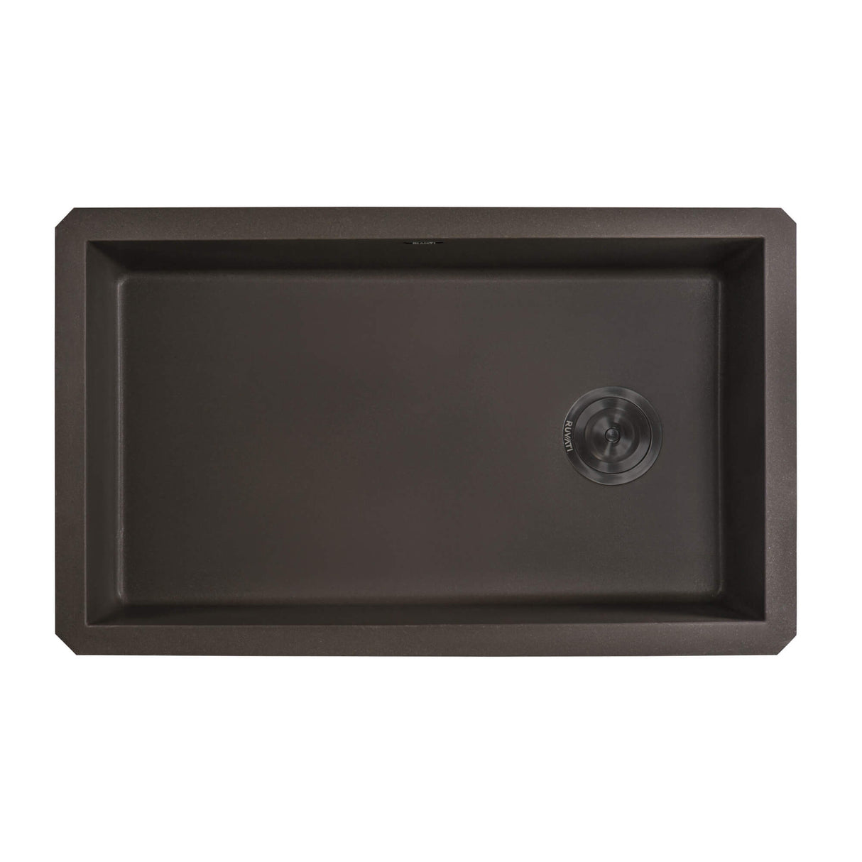 Ruvati 32 x 19 inch epiGranite Undermount Granite Composite Single Bowl Kitchen Sink - Espresso Brown - RVG2033ES