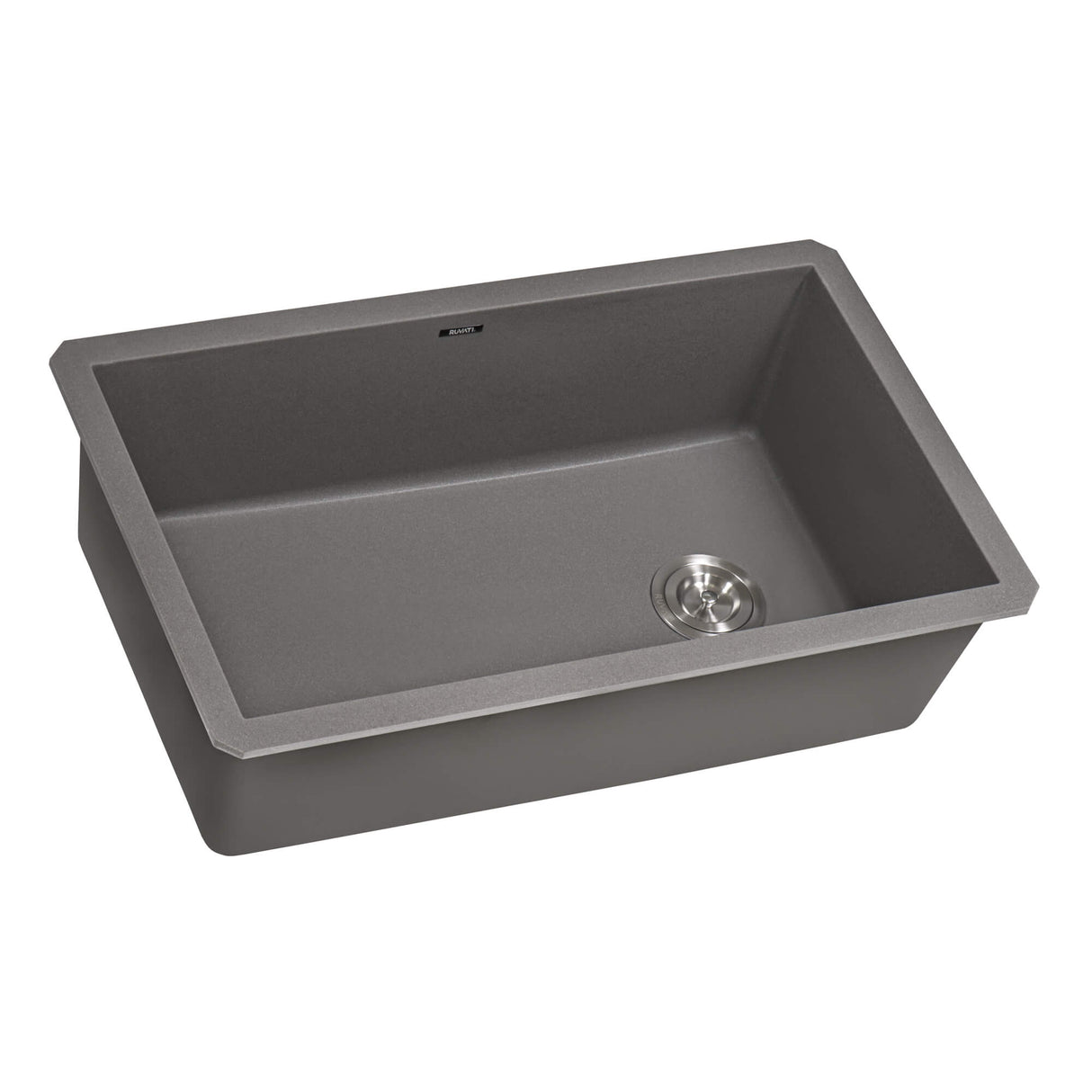 Ruvati 32 x 19 inch epiGranite Undermount Granite Composite Single Bowl Kitchen Sink - Silver Gray - RVG2033GR