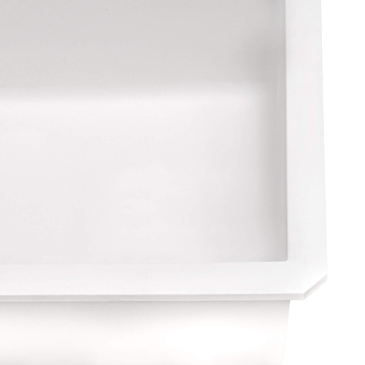 Ruvati 32 x 19 inch epiGranite Undermount Granite Composite Single Bowl Kitchen Sink - Arctic White - RVG2033WH