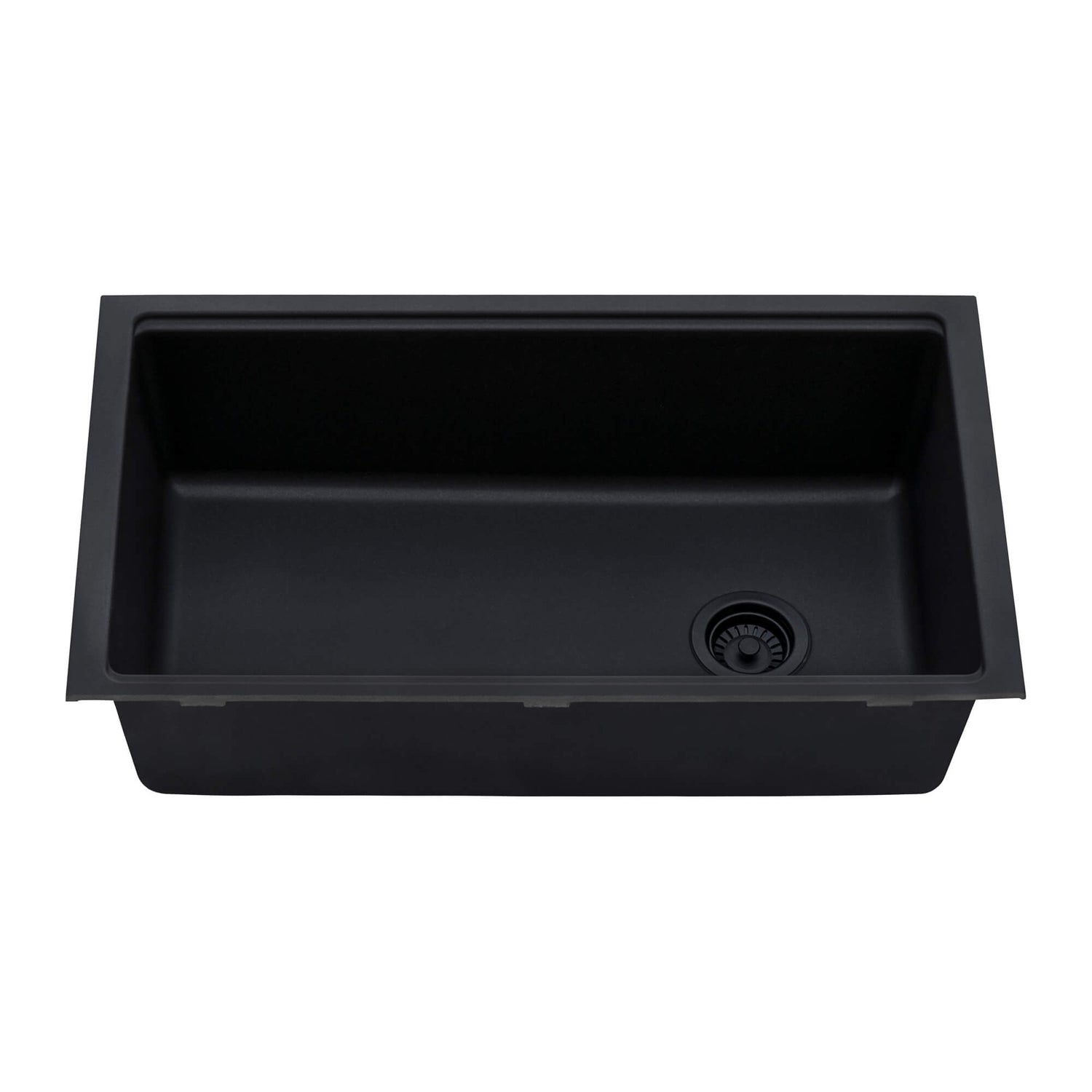 Ruvati 33-inch Undermount Workstation Granite Composite Kitchen Sink Matte Black - RVG2302BK