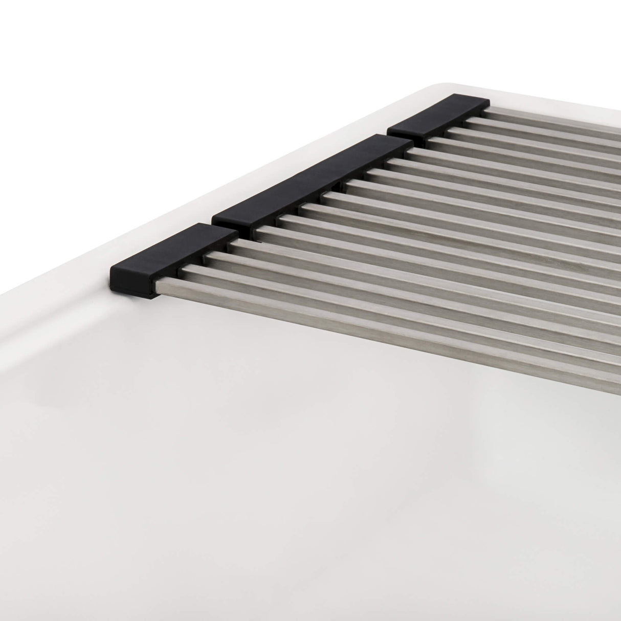 Ruvati 33-inch epiRock Workstation Warm White Double Bowl Undermount Kitchen Sink - RVG2327WB