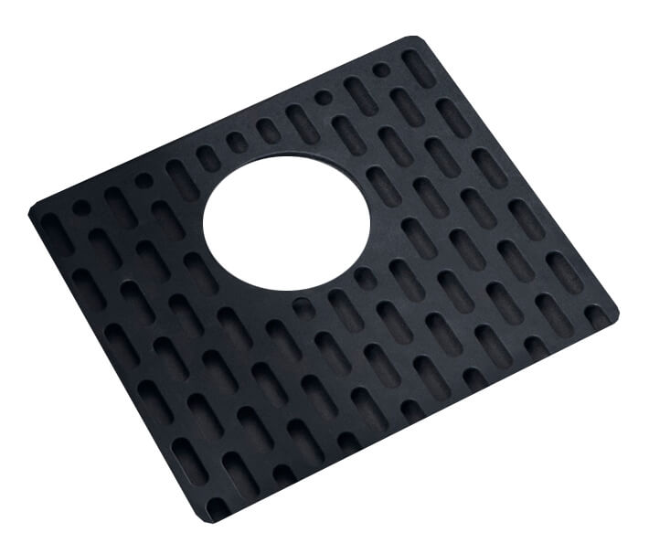 Ruvati 33 x 19 inch Granite Composite Undermount Low Divide Double Bowl Kitchen Sink - Midnight Black - RVG2385BK