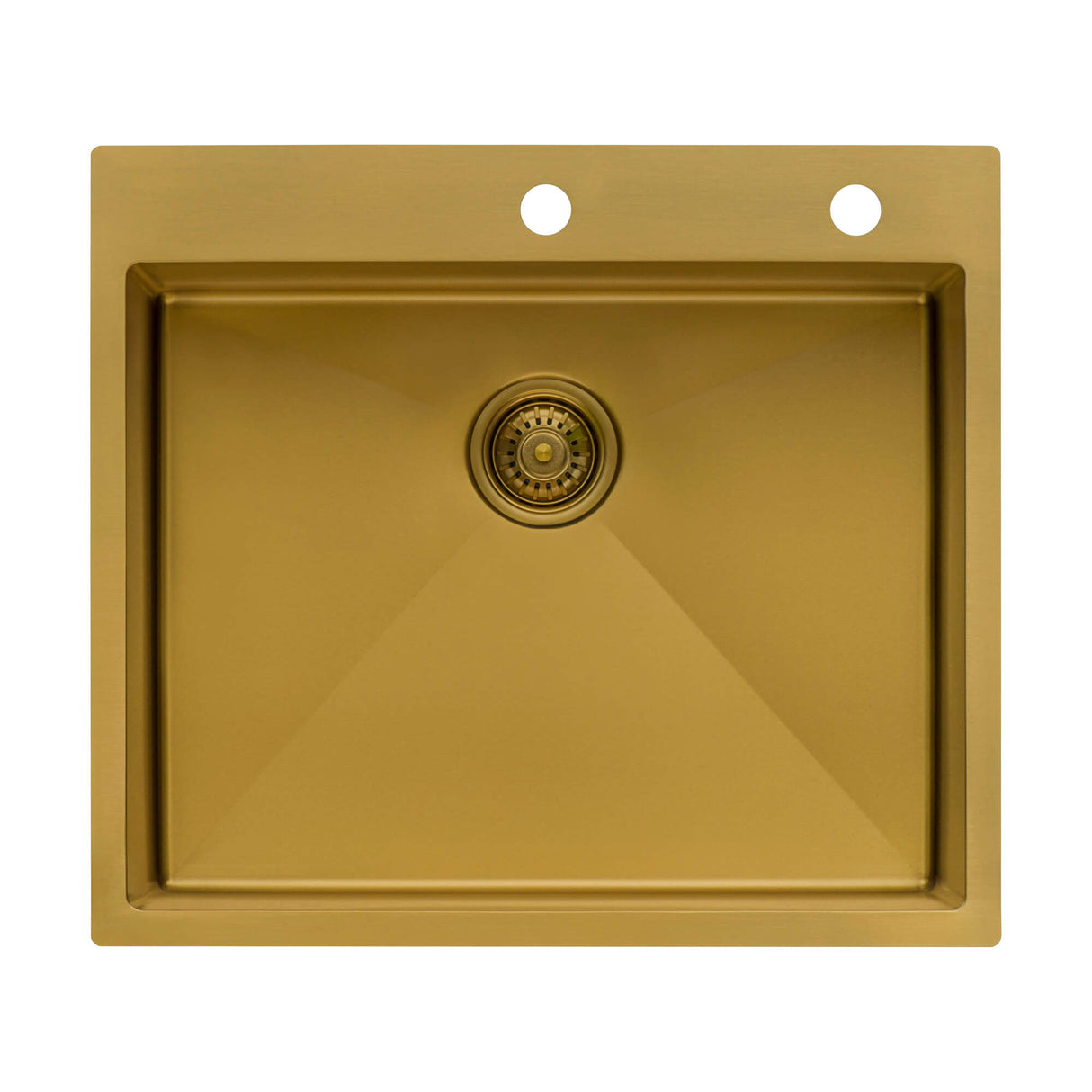 Ruvati 25 inch Polished Brass Matte Gold Drop-in Topmount Kitchen Sink Single Bowl - RVH5007GG