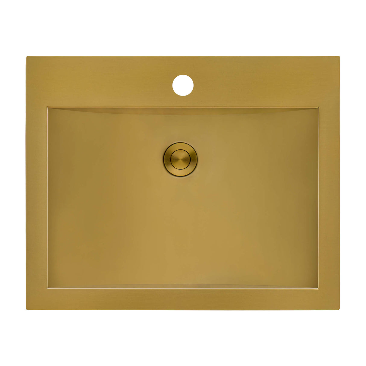 Ruvati 21 x 17 inch Brushed Gold Drop-in Topmount Bathroom Sink Polished Brass Stainless Steel - RVH5110GG