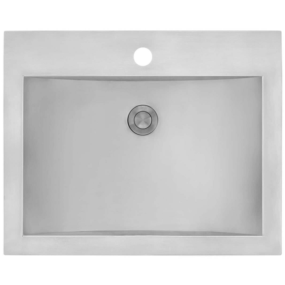 Ruvati 21 x 17 inch Drop-in Topmount Bathroom Sink Brushed Stainless Steel - RVH5110ST
