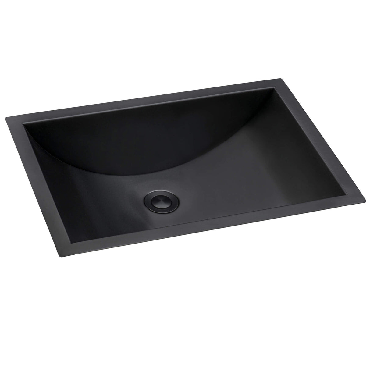 Ruvati 18 x 12 inch Gunmetal Black Stainless Steel Rectangular Bathroom Sink Undermount - RVH6110BL