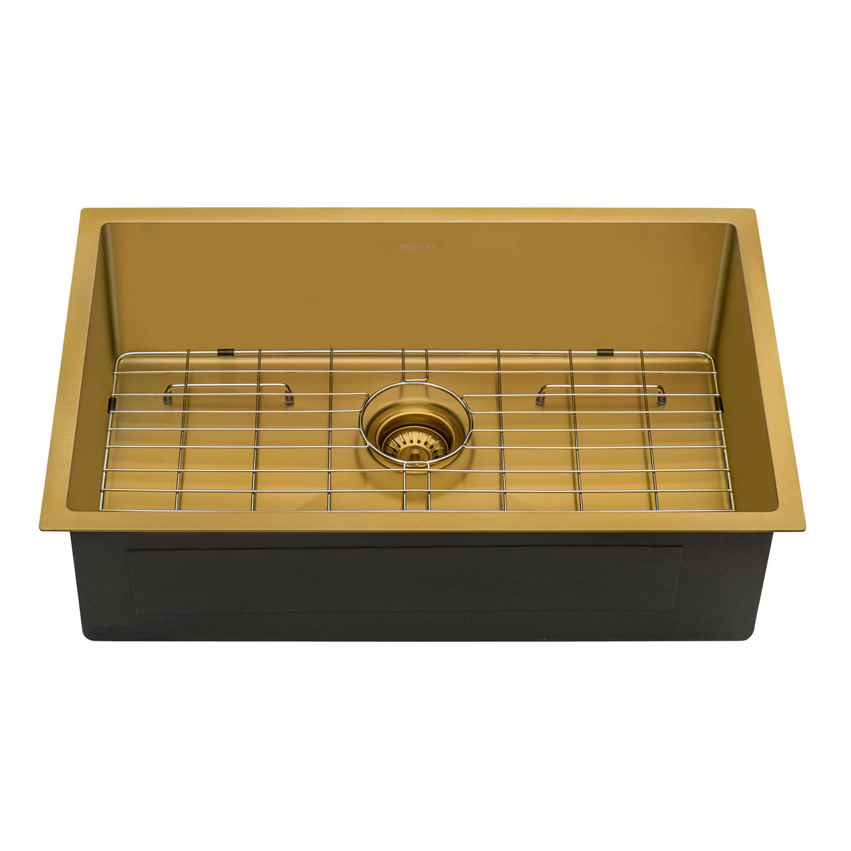 Ruvati 27-inch Undermount Satin Brass Matte Gold Stainless Steel Kitchen Sink 16 Gauge Single Bowl - RVH6127GG\