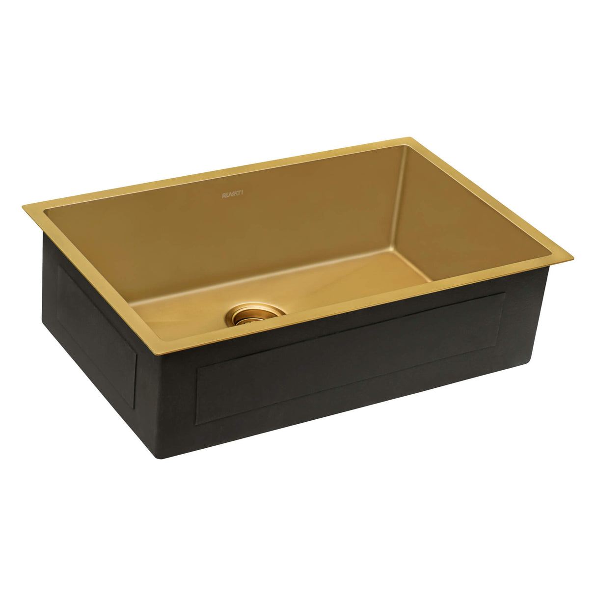 Ruvati 27-inch Undermount Satin Brass Matte Gold Stainless Steel Kitchen Sink 16 Gauge Single Bowl - RVH6127GG\