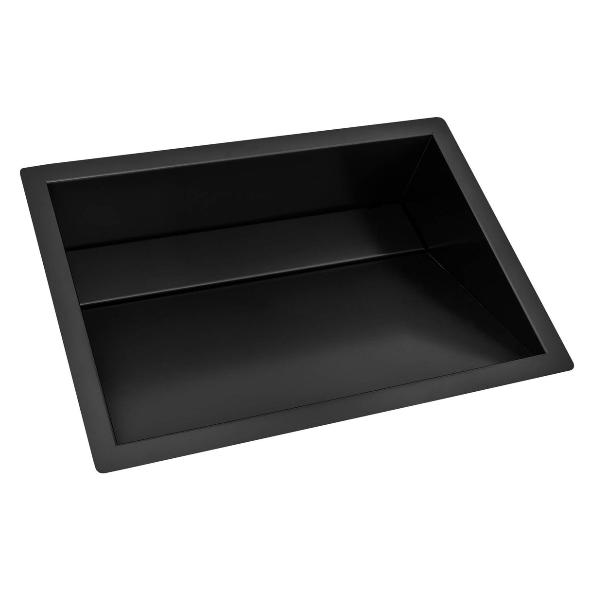 Ruvati 20 x 14 inch Gunmetal Black Stainless Steel Undermount Ramp Bathroom Sink Stainless Steel - RVH6140BL