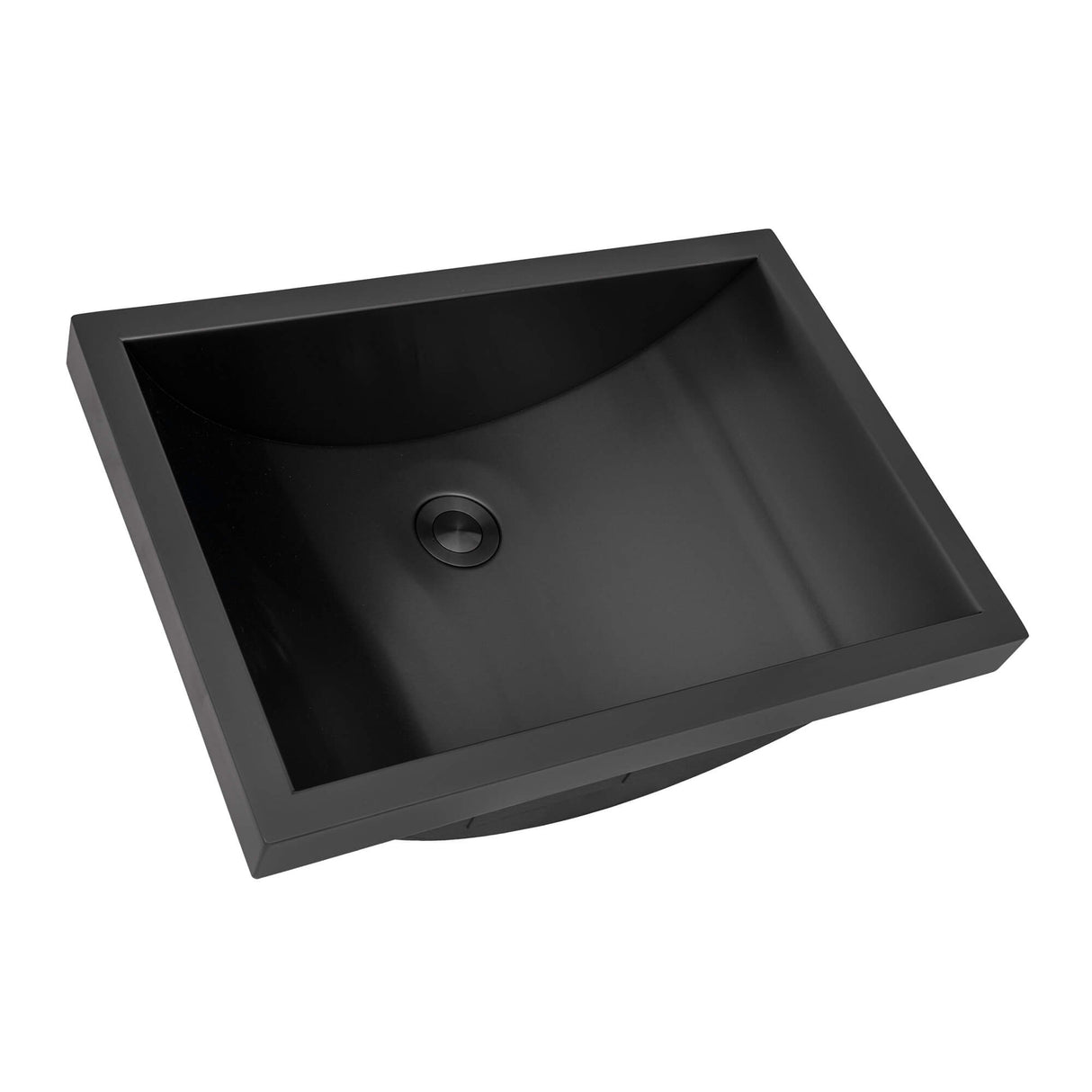 Ruvati 20 x 14 inch Semi-Recessed Drop-in Topmount Gunmetal Black Stainless Steel Rectangular Bathroom Sink - RVH6211BL