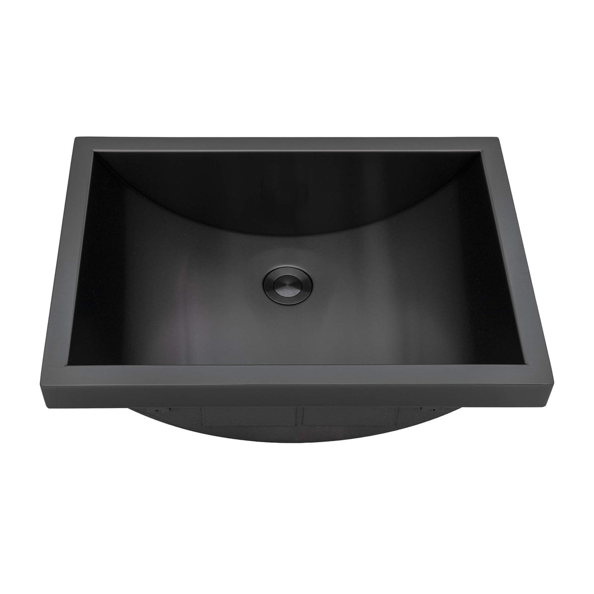 Ruvati 20 x 14 inch Semi-Recessed Drop-in Topmount Gunmetal Black Stainless Steel Rectangular Bathroom Sink - RVH6211BL