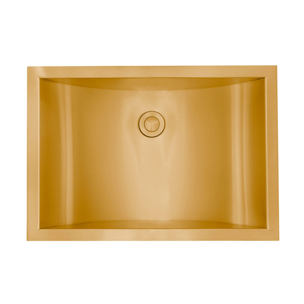Ruvati 20 x 14 inch Semi-Recessed Drop-in Topmount Brushed Gold Polished Brass Rectangular Bathroom Sink - RVH6211GG