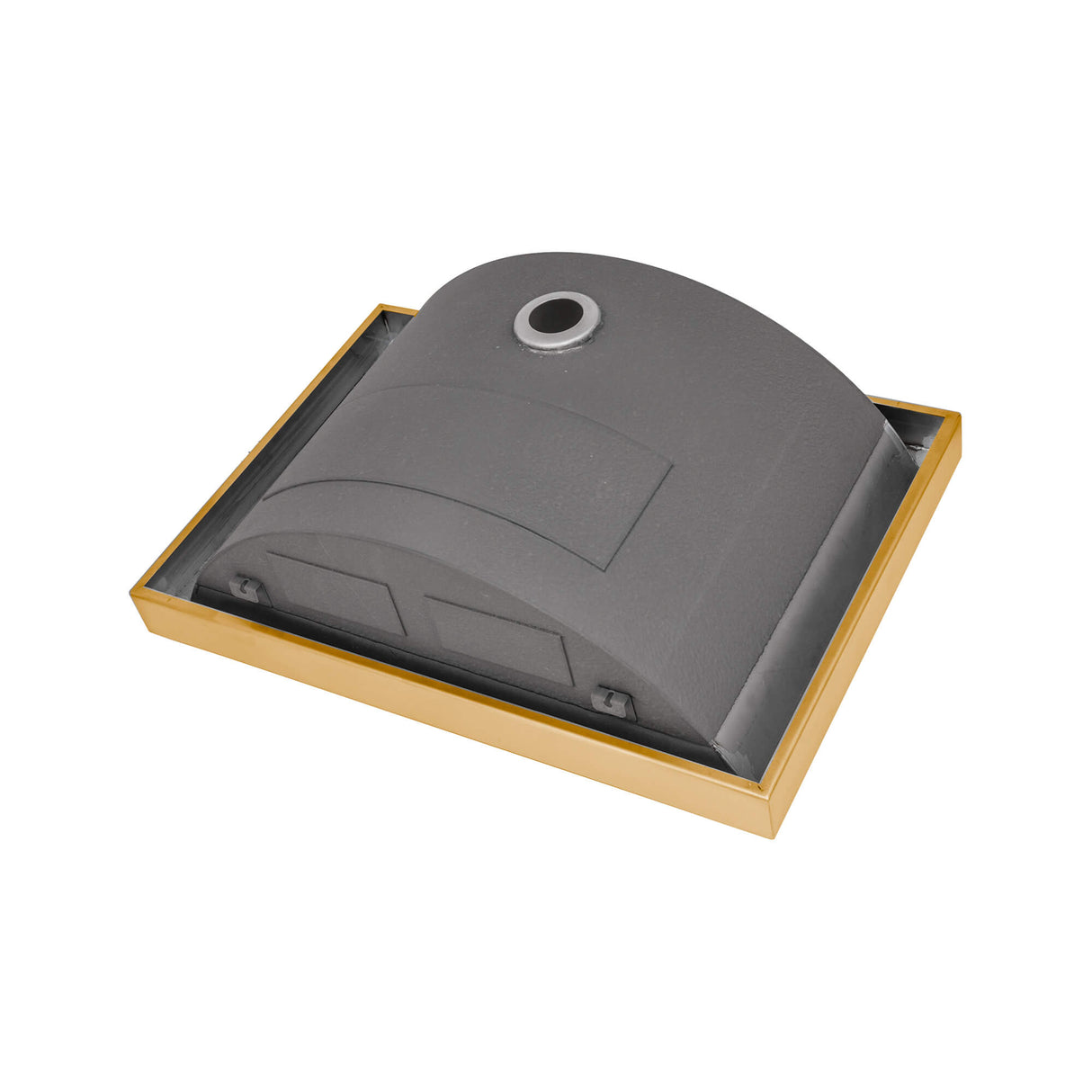 Ruvati 20 x 14 inch Semi-Recessed Drop-in Topmount Brushed Gold Polished Brass Rectangular Bathroom Sink - RVH6211GG