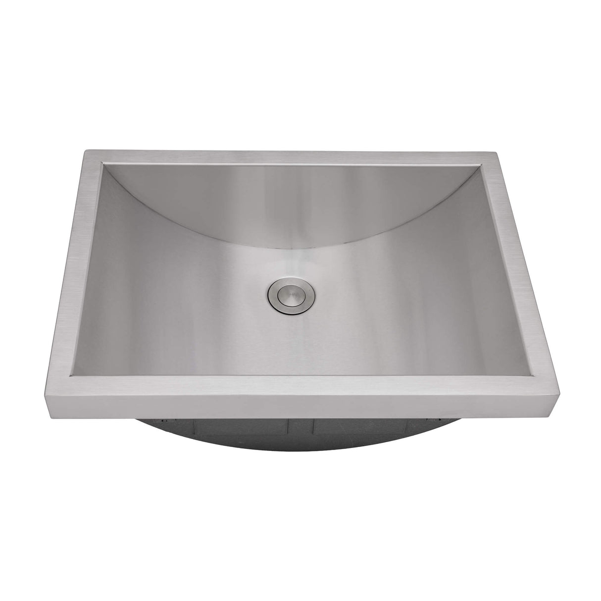 Ruvati 20 x 14 inch Semi-Recessed Drop-in Topmount Brushed Stainless Steel Rectangular Bathroom Sink - RVH6211ST