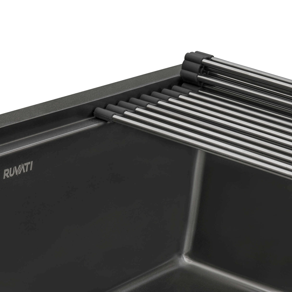 Ruvati 30-inch Gunmetal Black Stainless Steel Workstation Undermount Kitchen Sink Single Bowl - RVH6530BL