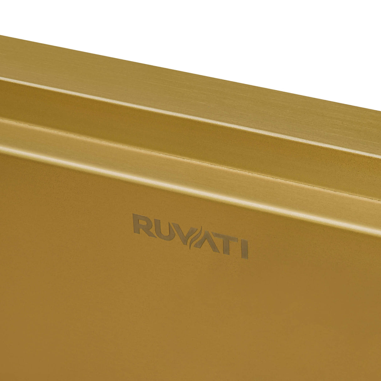 Ruvati 30-inch Polished Brass Matte Gold Workstation Undermount Kitchen Sink Single Bowl - RVH6530GG