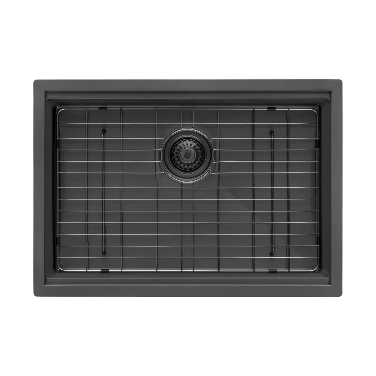 Ruvati 33 inch Gunmetal Black Stainless Steel Workstation Undermount Kitchen Sink Single Bowl - RVH6533BL