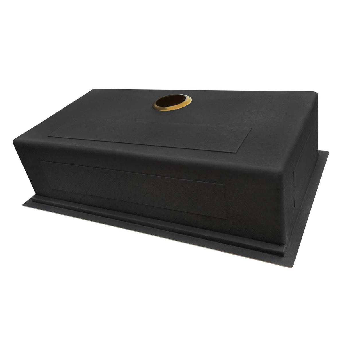 Ruvati 33 inch Polished Brass Matte Gold Workstation Undermount Kitchen Sink Single Bowl - RVH6533GG