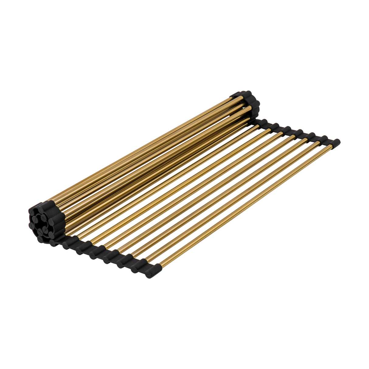 Ruvati 33 inch Polished Brass Matte Gold Workstation Undermount Kitchen Sink Single Bowl - RVH6533GG