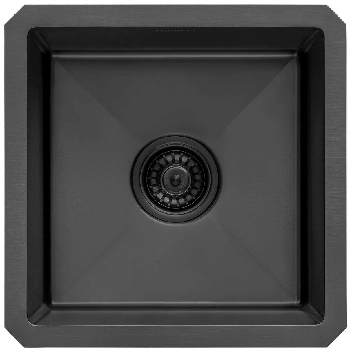 Ruvati 15-inch Gunmetal Black Stainless Steel Undermount Bar Prep 16 Gauge Kitchen Sink - RVH7015BL
