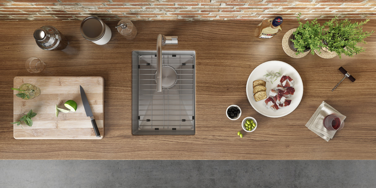 Ruvati 14-inch Undermount Bar Prep Sink 16 Gauge Rounded Corners Stainless Steel Single Bowl - RVH7114