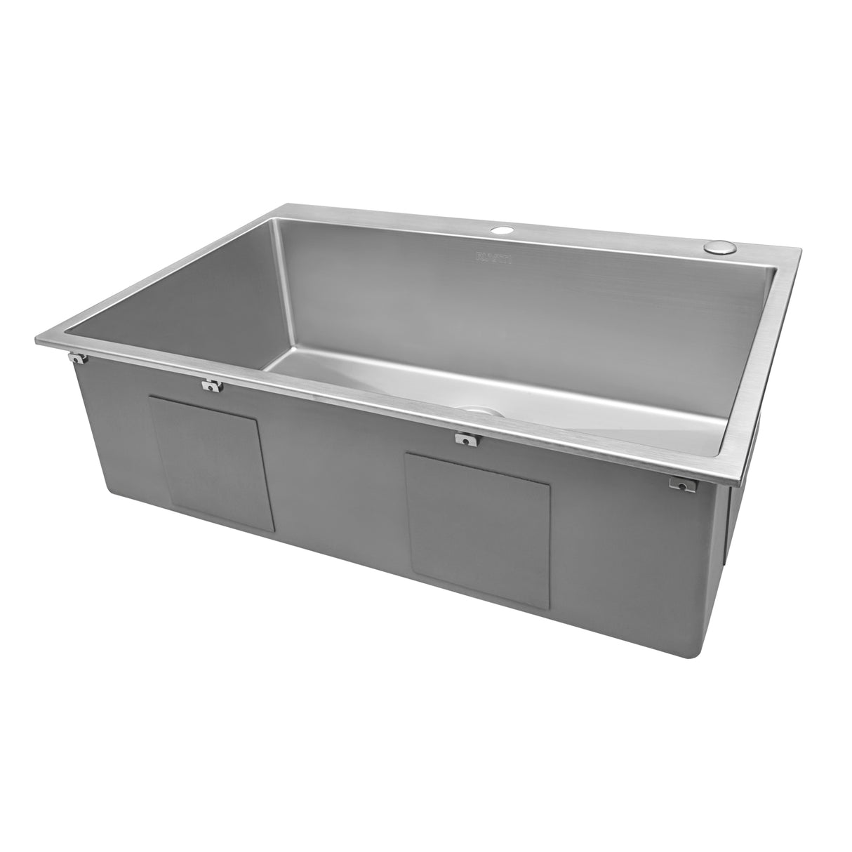Ruvati 33 x 22 inch Drop-in 16 Gauge Stainless Steel Rounded Corners Topmount Kitchen Sink Single Bowl - RVH8005