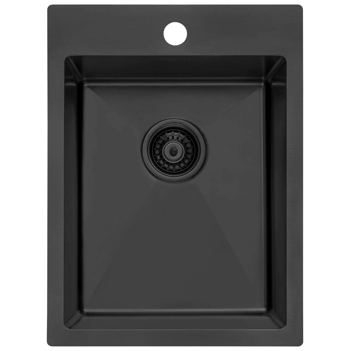 Ruvati 15 x 20 inch Gunmetal Black Stainless Steel Drop-in Topmount Bar Prep Sink Single Bowl - RVH8110BL