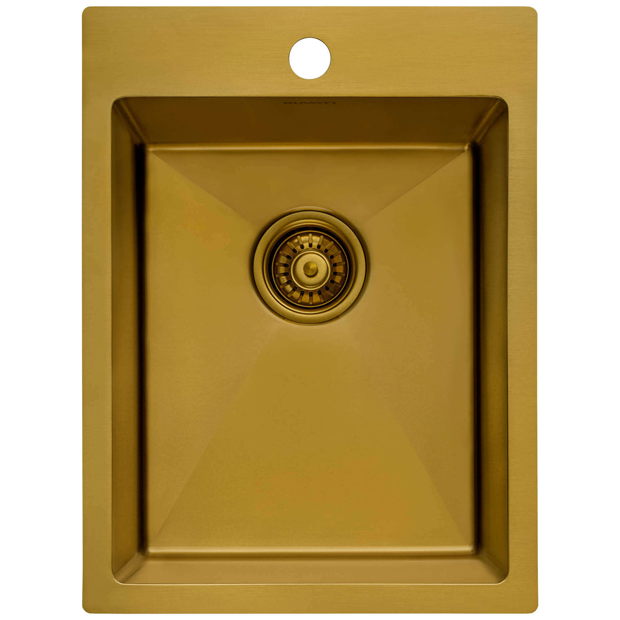 Ruvati 15 x 20 inch Polished Brass Matte Gold Stainless Steel Drop-in Topmount Bar Prep Sink Single Bowl - RVH8110GG