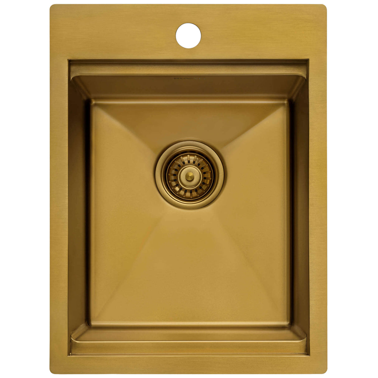 Ruvati 15 x 20 inch Polished Brass Matte Gold Stainless Steel Workstation Wet Bar Sink Drop-in Topmount - RVH8210GG