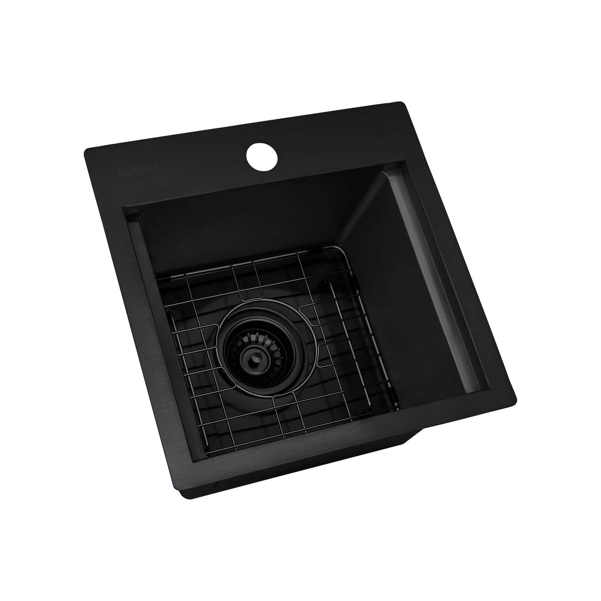 Ruvati 15 inch Gunmetal Black Stainless Steel Workstation Wet Bar Sink Drop-in Topmount - RVH8215BL
