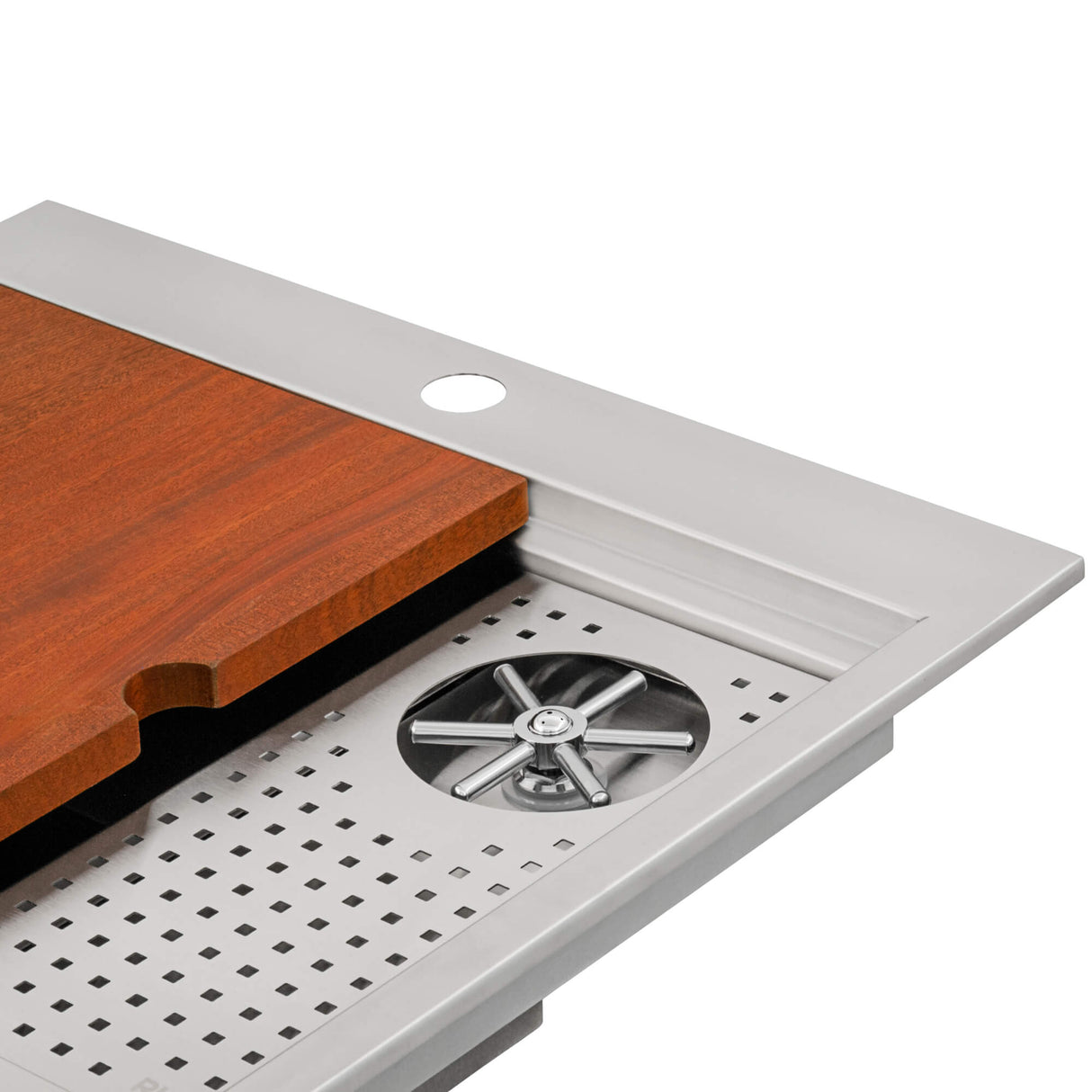 Ruvati Glass Rinser Sink 22 inch Workstation for Wet Bar Bottle Washer Drop in Topmount - RVH8262ST