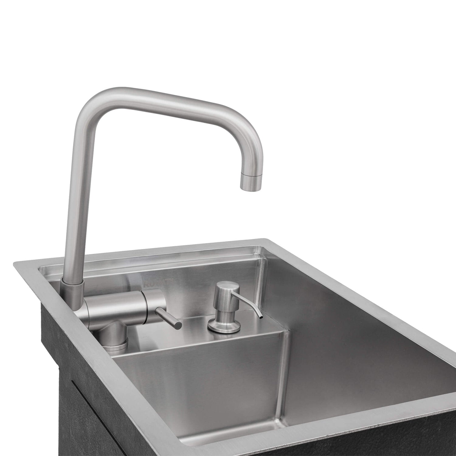 Ruvati 20 inch Stainless Steel RV Sink With Concealed Faucet and Soap DIspenser - RVH8272ST
