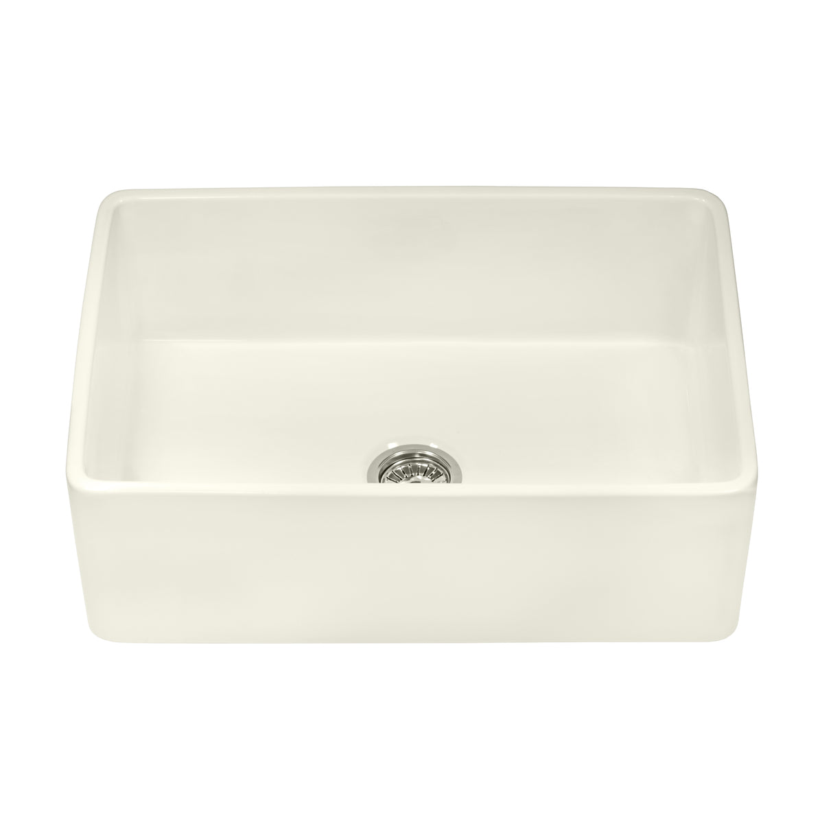 Ruvati 30 x 20 inch Fireclay Reversible Farmhouse Apron-Front Kitchen Sink Single Bowl - Biscuit - RVL2100BS