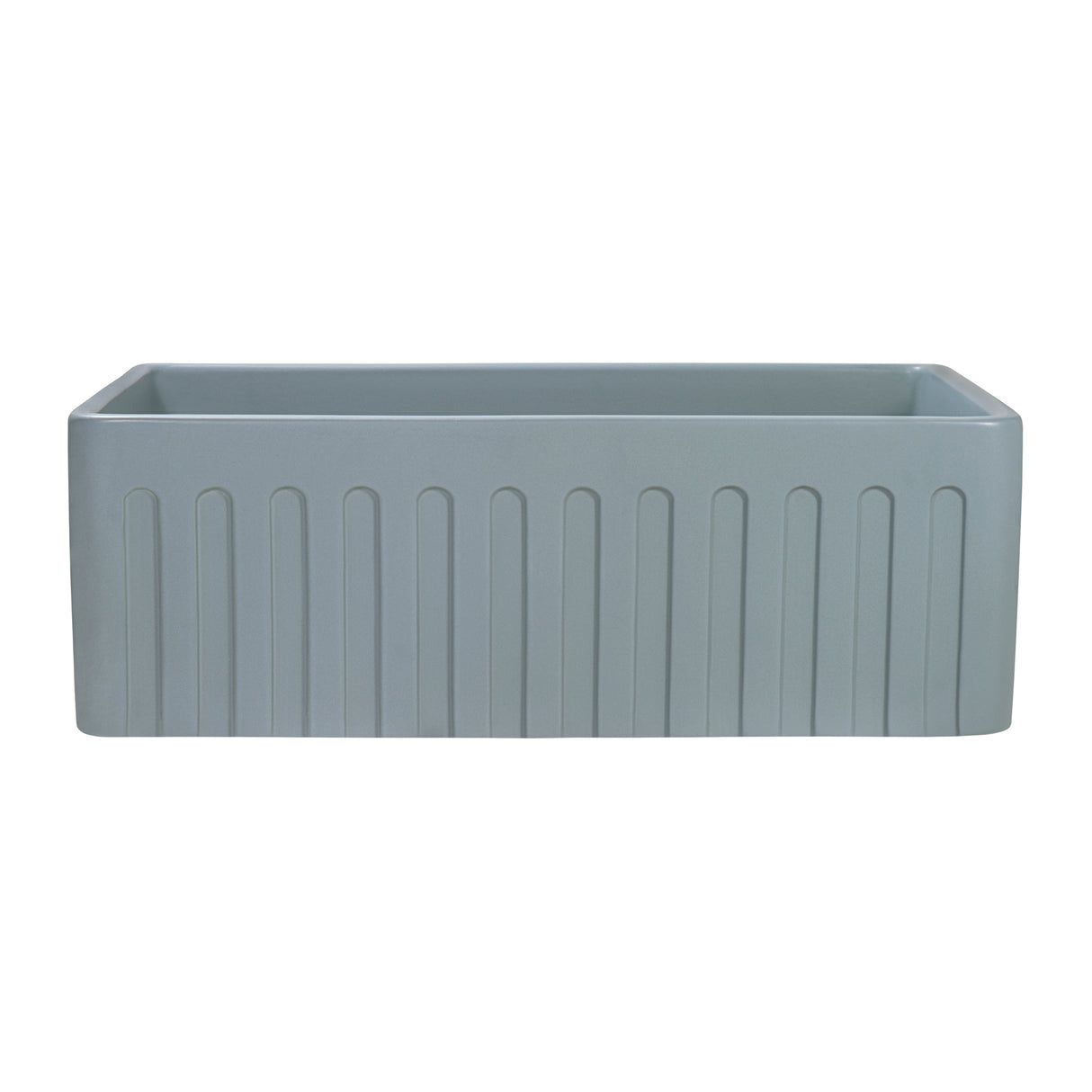 Ruvati 33 x 20 inch Fireclay Reversible Farmhouse Apron-Front Kitchen Sink Single Bowl - Horizon Gray - RVL2300GR