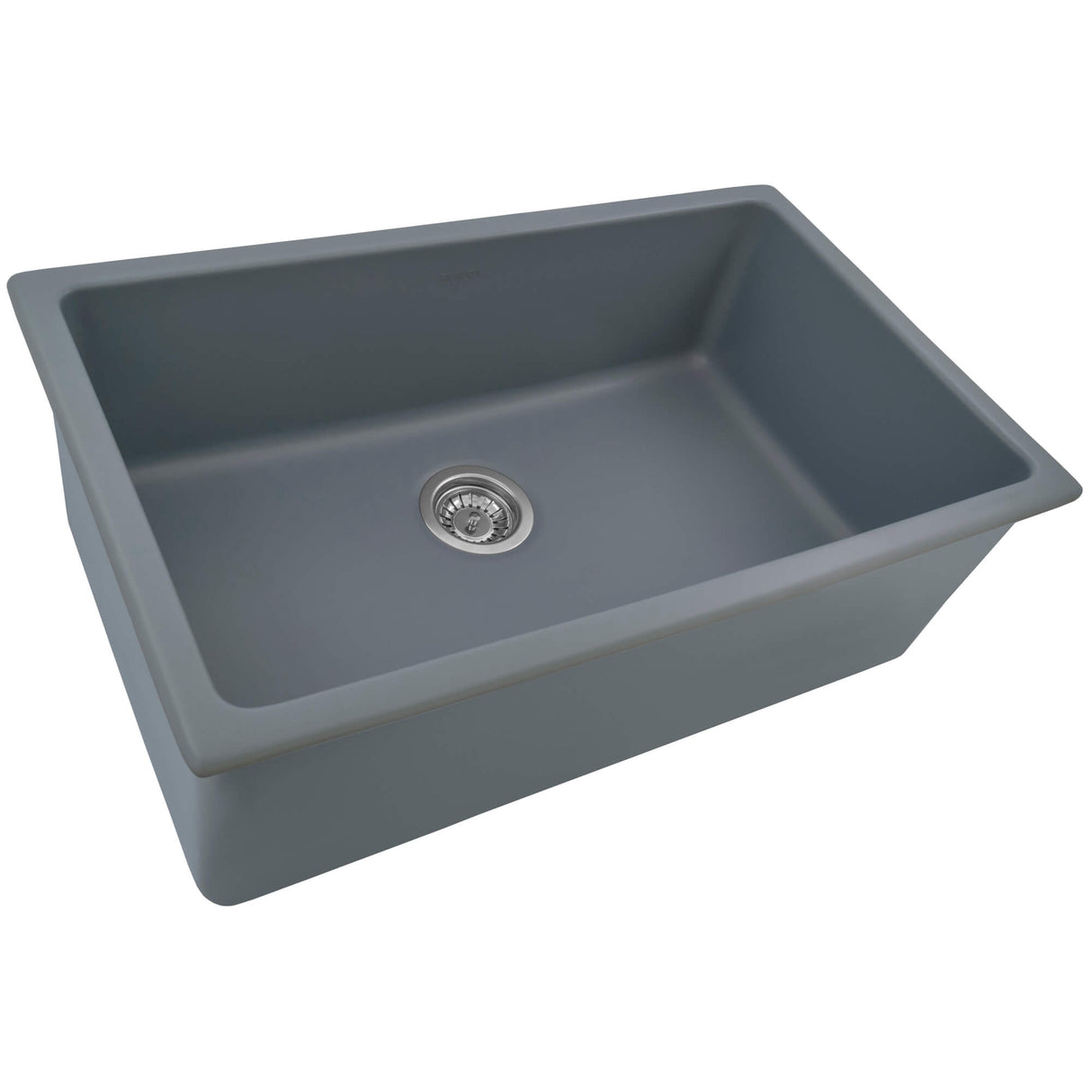 Ruvati 30-inch Fireclay Undermount / Drop-in Topmount Kitchen Sink Single Bowl - Blue- RVL3030LU