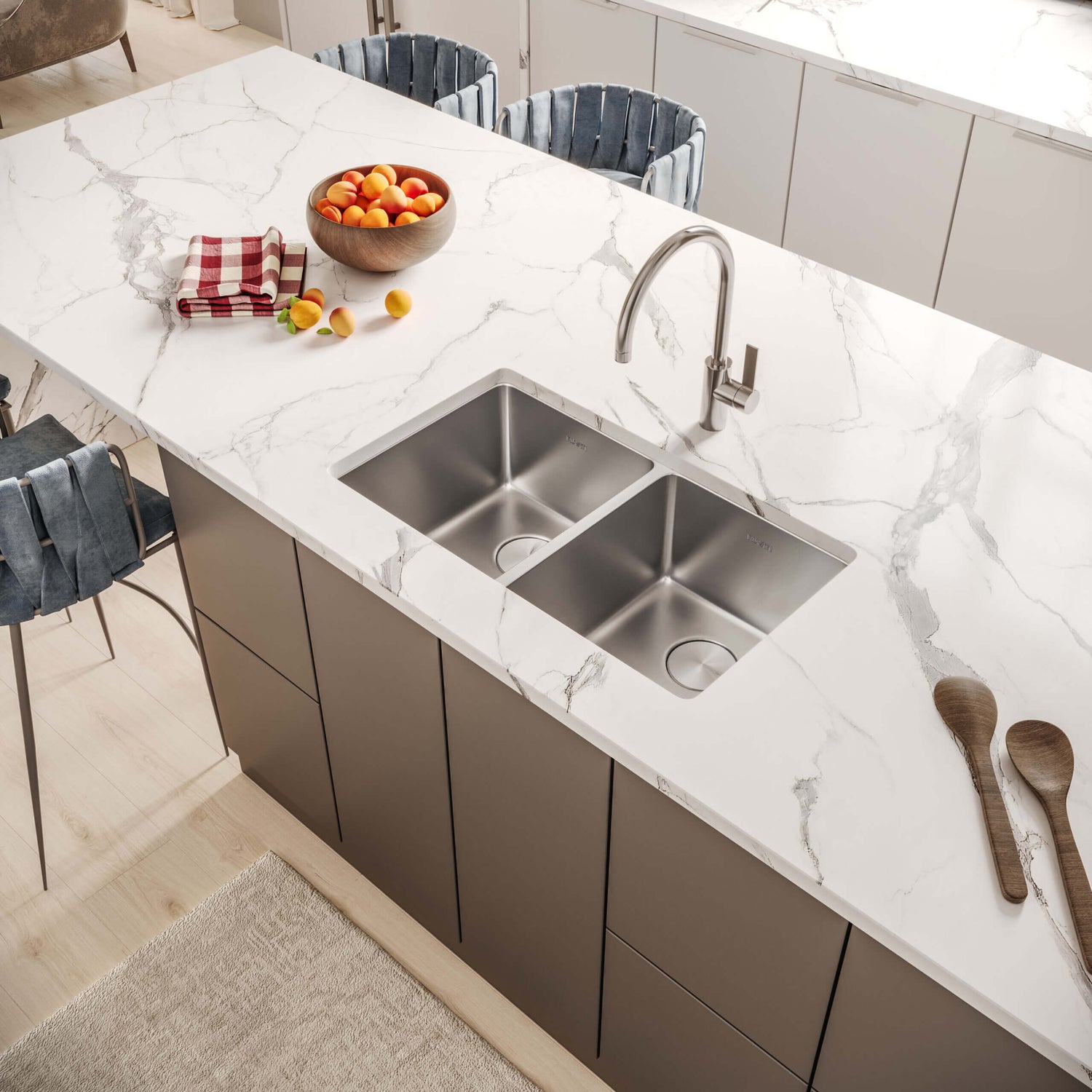 Ruvati 31-inch Undermount Kitchen Sink 50/50 Double Bowl 16 Gauge Stainless Steel - RVM5099