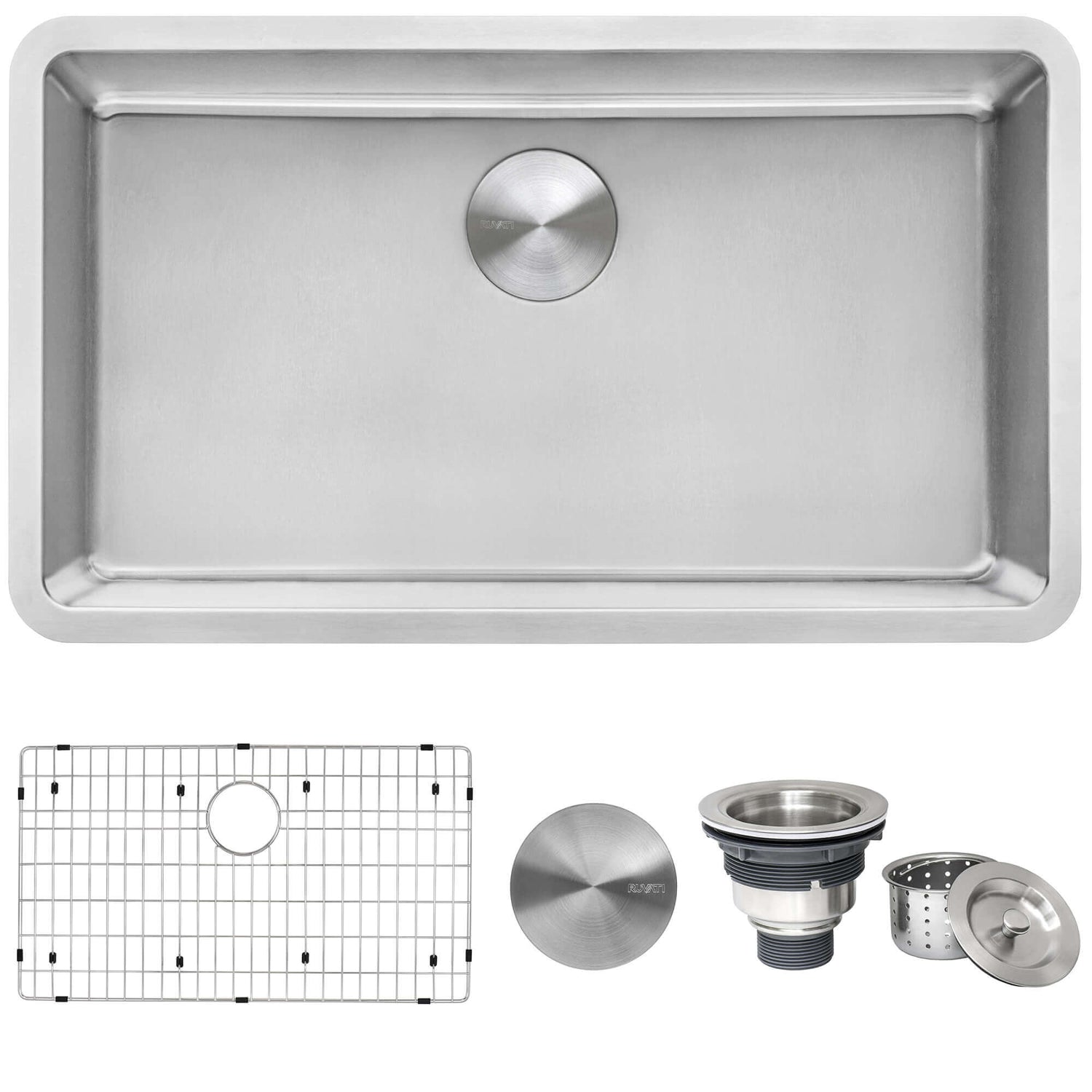 Ruvati 27-inch Undermount Kitchen Sink 16 Gauge Stainless Steel Single Bowl - RVM5927