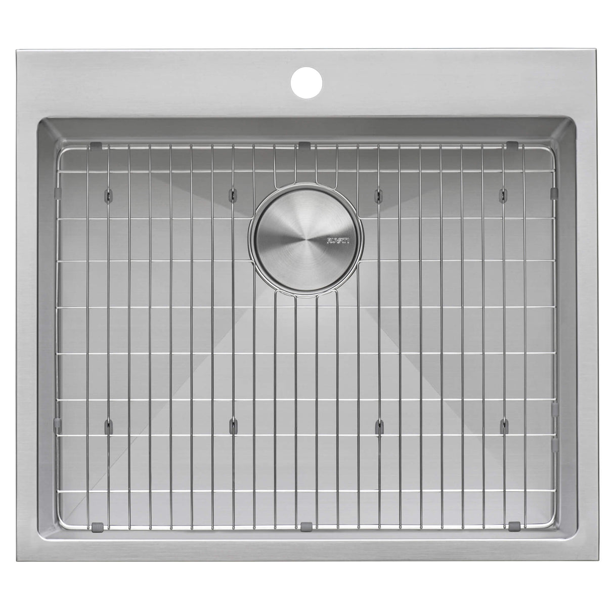 Ruvati Topmount Laundry Utility Sink 25 x 22 x 12 inch Rounded Corners Deep 16 Gauge Stainless Steel - RVU6015