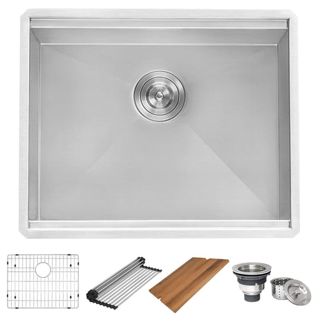 Ruvati 23" x 19" x 13" Deep Laundry Utility Workstation Sink Undermount 16 Gauge - RVU6320