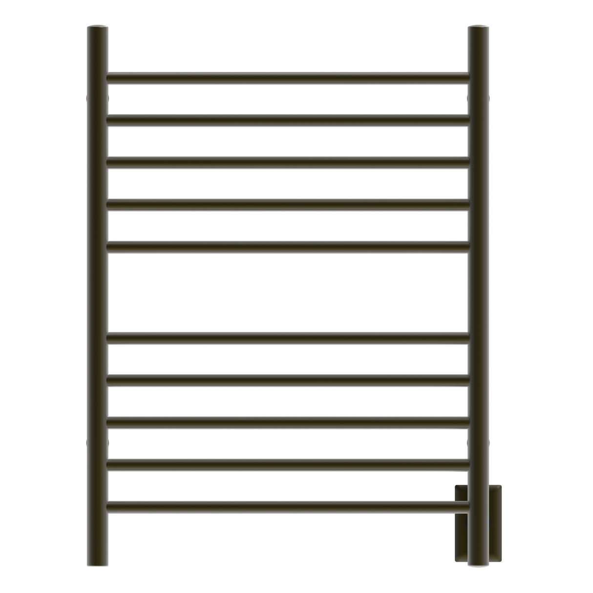 Amba Products RWH-SBB Radiant Straight 10-Bar Hardwired + Plug-in Combo Towel Warmer - 4.75 x 24.5 x 31.875 in. - Brushed Bronze Finish