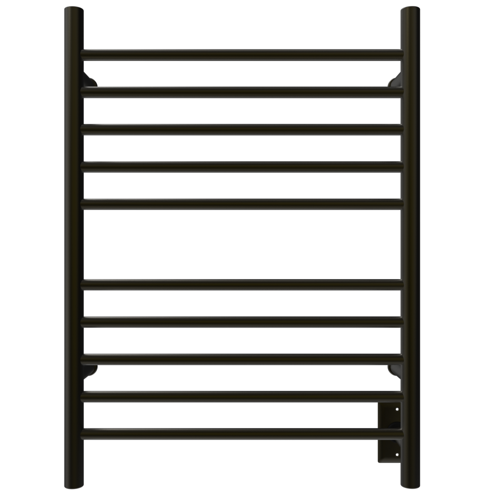 Amba Products RWH-SBB Radiant Straight 10-Bar Hardwired + Plug-in Combo Towel Warmer - 4.75 x 24.5 x 31.875 in. - Brushed Bronze Finish