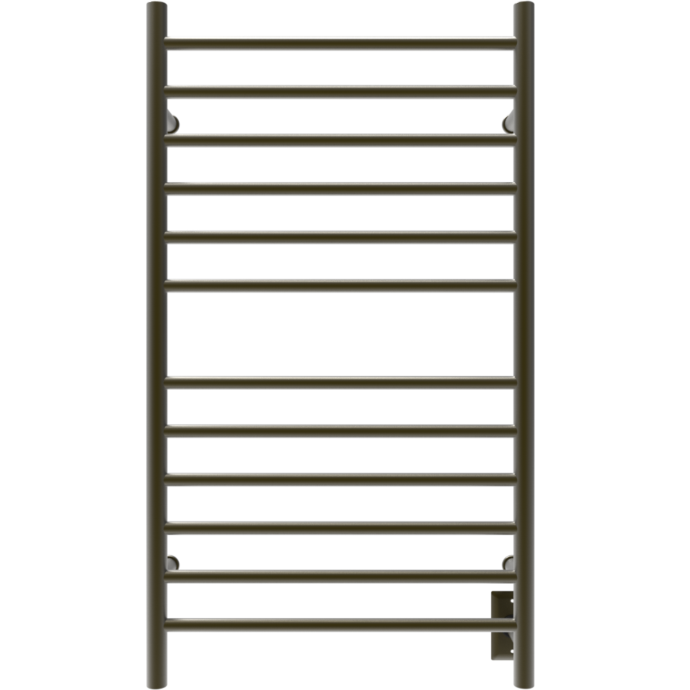 Amba Products RWHL-SBB Radiant Straight 12-Bar Large Hardwired + Plug-in Combo Towel Warmer - 4.75 x 24.5 x 41.75 in. - Brushed Bronze Finish