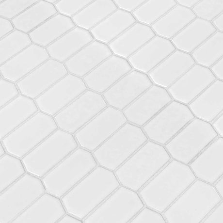 Retro picket bianco 11.5X14.25 porcelain mesh mounted mosaic tile SMOT-PT-RETBIA-PKT product shot multiple tiles angle view