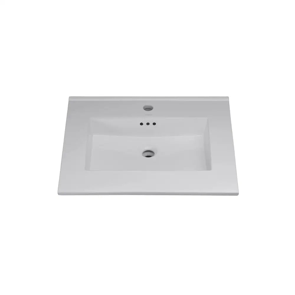 Ronbow Larisa 24-inch Self-Rimming Ceramic Bathroom Vessel Sink