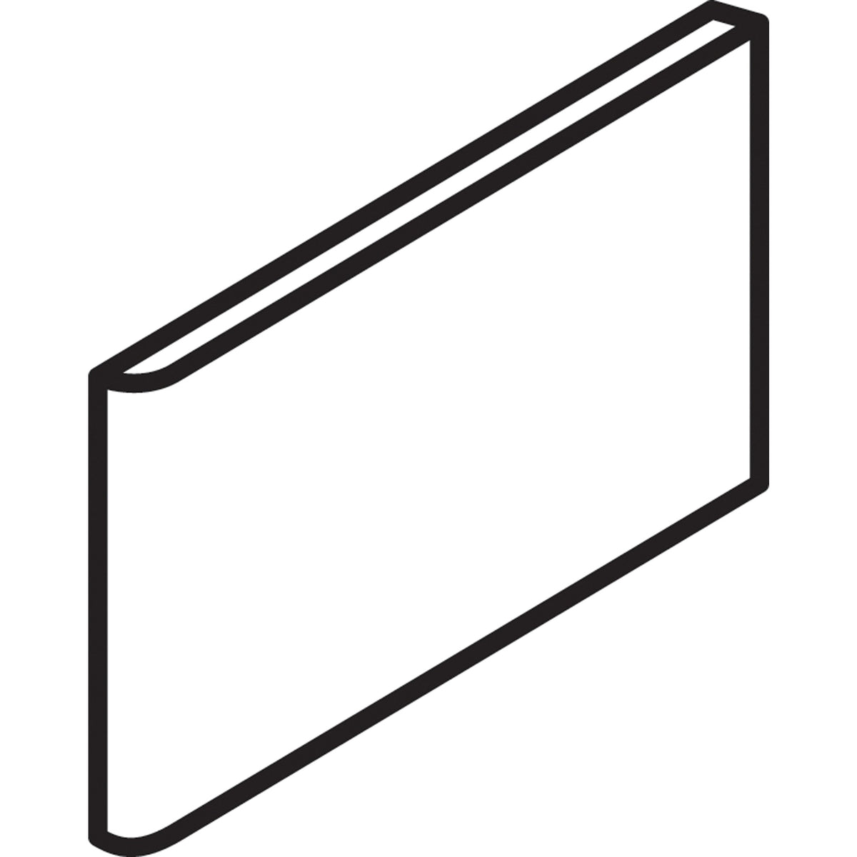 American Olean Color Complements Matte Starlight S4639MOD Bullnose 3" Side Matte Wall Tile Trim