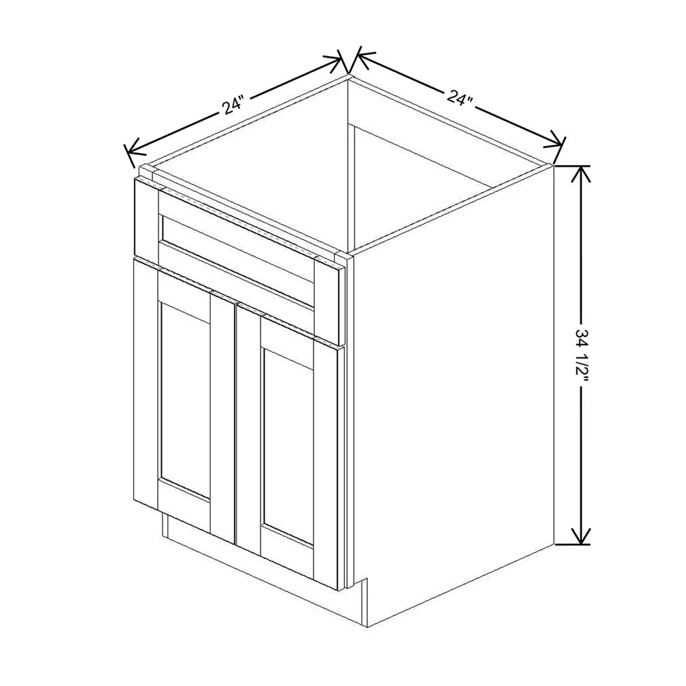 Mahogany " Sink Base Cabinet with Tilt-Out Drawers - J&K Cabinetry