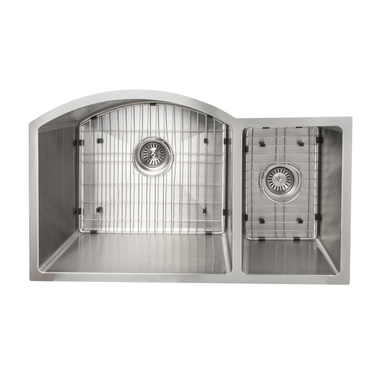 ZLINE Cortina 33 in. Undermount Double Bowl Stainless Steel Kitchen Sink with Bottom Grid (SC70D-33)